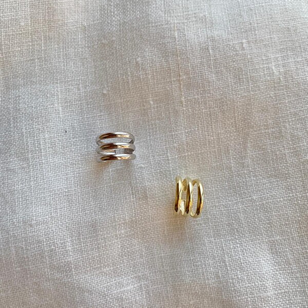 3 Halkalı Ear Cuff | 925 Gümüş - 2