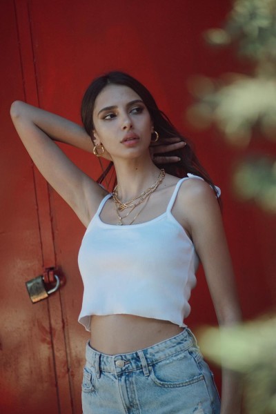 Fi Season - Beyaz Bağlamalı Askılı Crop
