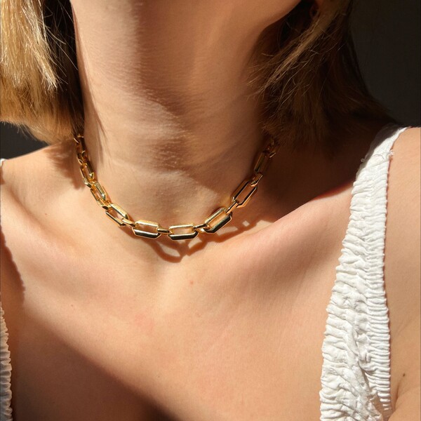 Fi Season - Dikdörtgen Zincir Choker