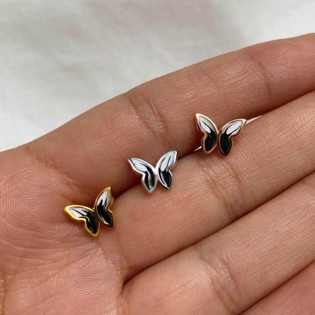 Kelebek Figürlü Piercing | 925 Gümüş - 1