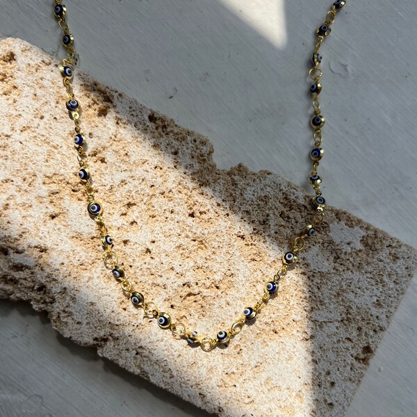 Nazar Boncuklu Choker | 925 Gümüş - 