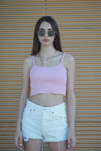 Fi Season - Pembe Askılı Crop