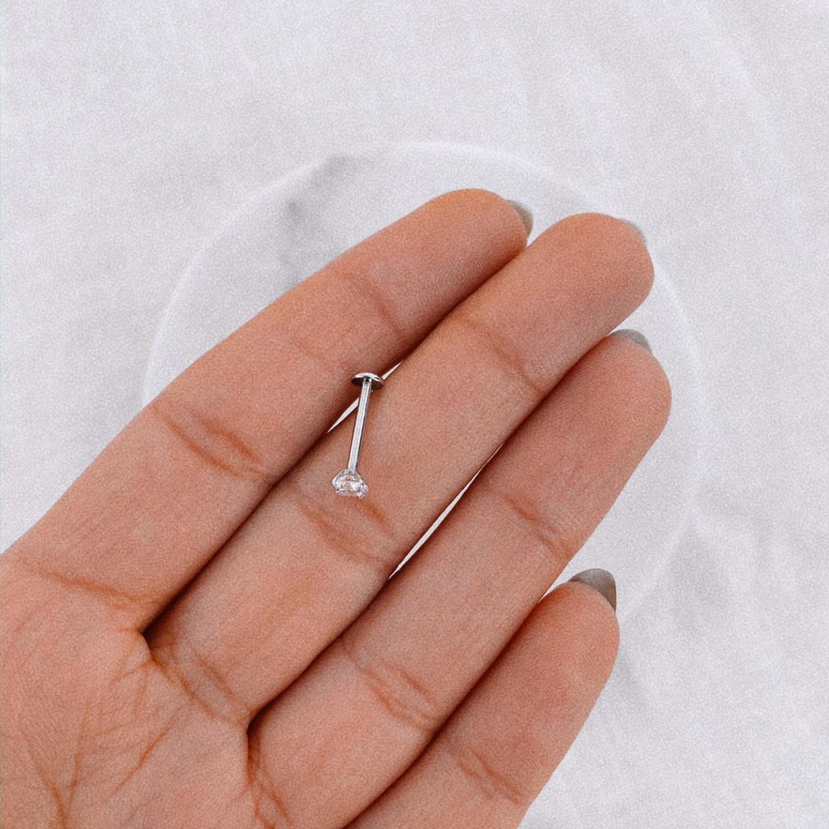 Tek Taşlı Tragus Piercing - 4