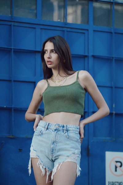 Fi Season - Yeşil Askılı Crop