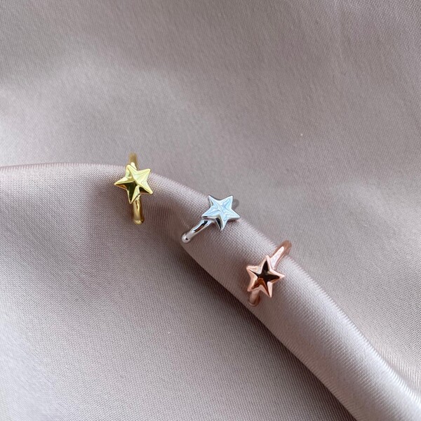 Yıldız Figürlü Ear Cuff 2 | 925 Gümüş - Fi Season