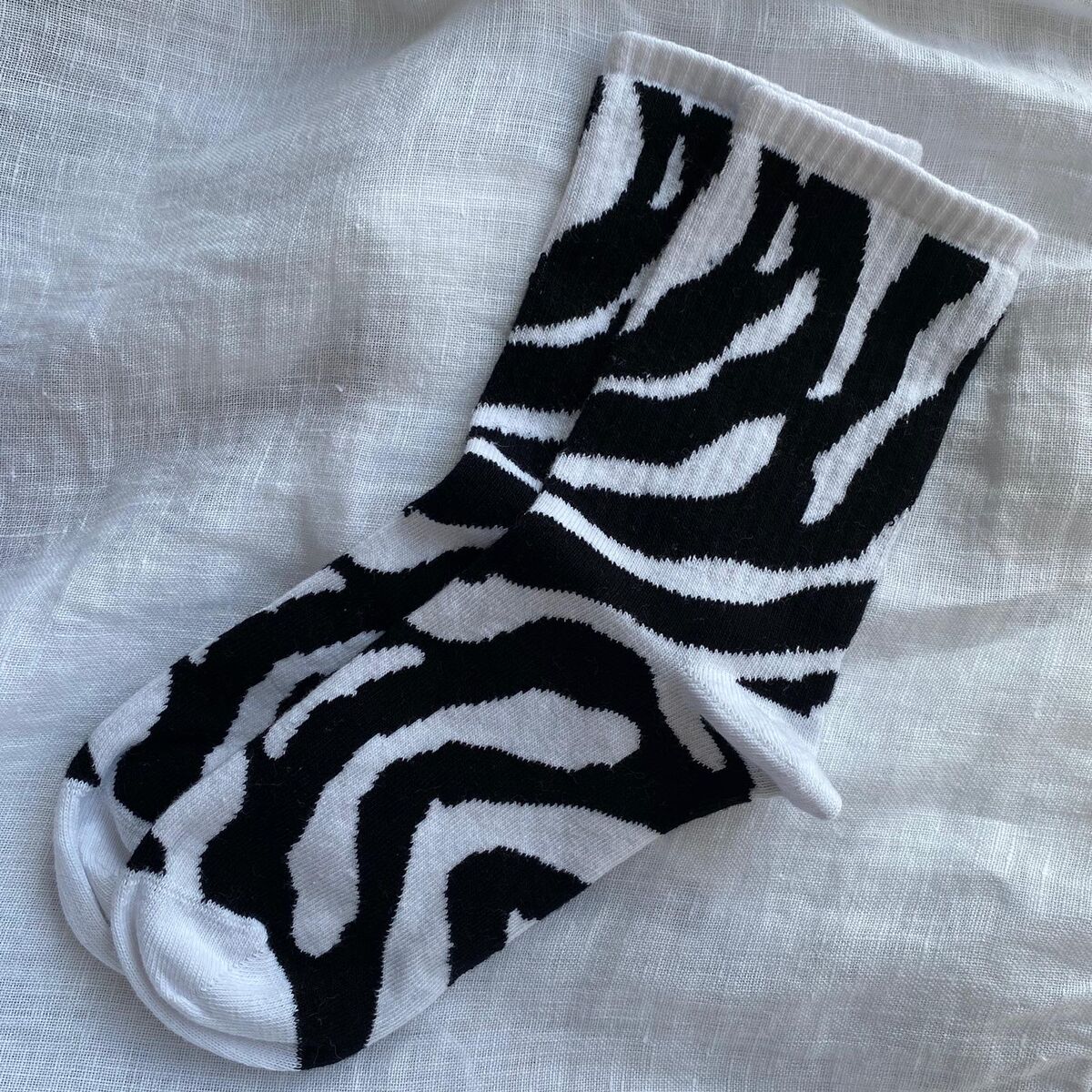 Zebra Desenli Çorap - 1
